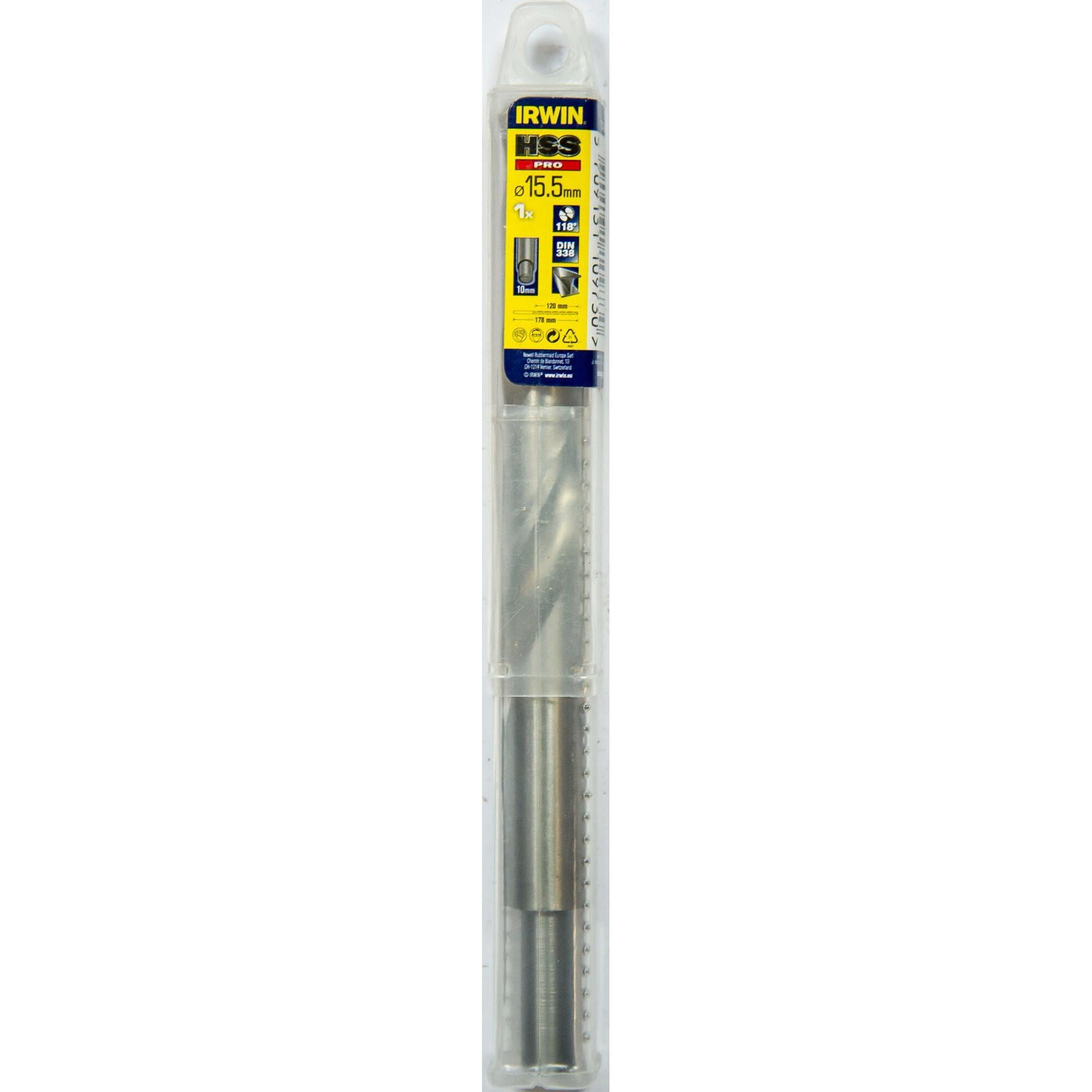 Thumbnail - Irwin, Bohrereinsatz, Drill for metal HSS PRO 15.5 mm (drain) (15.5 Millimeter)