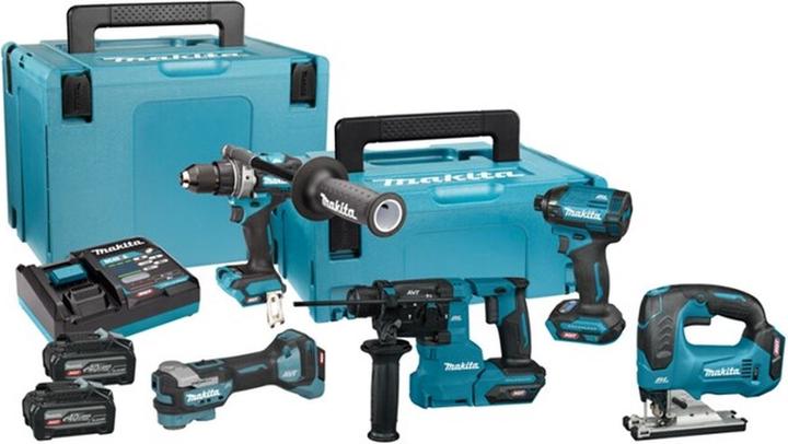 Actual product image Makita DK402NX 40V Max Li-ion accu 5-Delige combiset (2x 4.0Ah accu) in Mbox