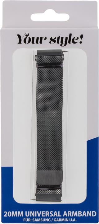 Actual product image Peter Jäckel Bracelet 20mm Milanaise Black (20 mm, Metal)