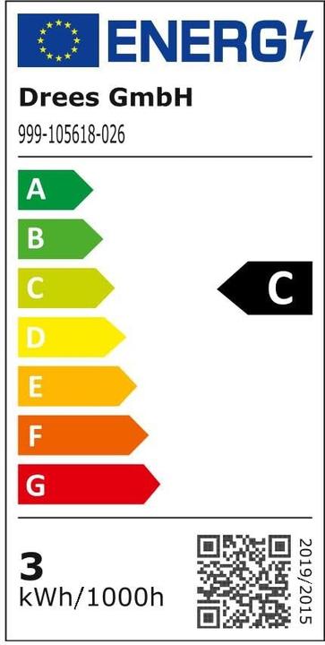 Label énergétique Emco LED miroir cosmétique 5x rond chrome