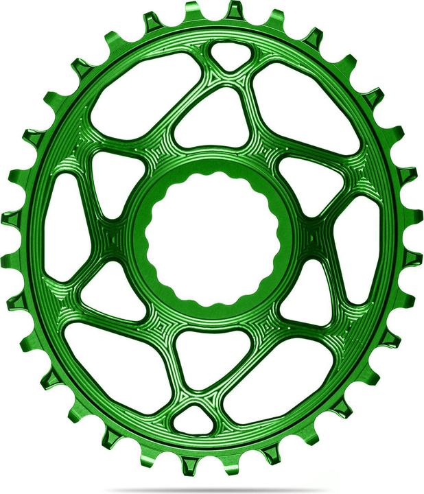 Actual product image AbsoluteBLACK aBLACK MTB OVAL RaceFace Cinch Direct Mount BOOST 148 (3mm offset) GREEN GREEN (32)