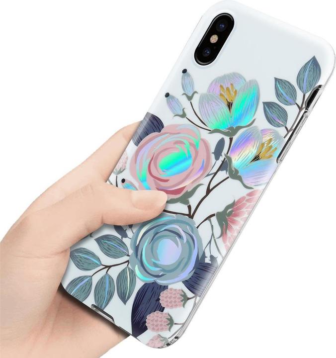 Actual product image Cadorabo IMD TPU Colorful Flowers & Leaves Cover (Apple iPhone XS Max)