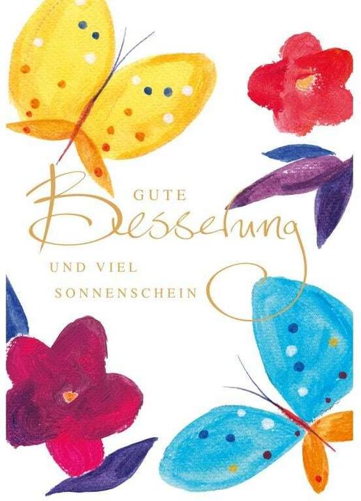 Produktbild ABC Genesungskarte Schmetterling mit Blumen B6 (1 Stk.)