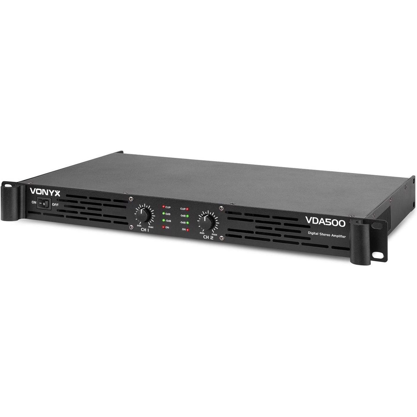 Vonyx Amplificatore di potenza VDA500 (Fase finale), Dispositivo per effetti audio, Nero