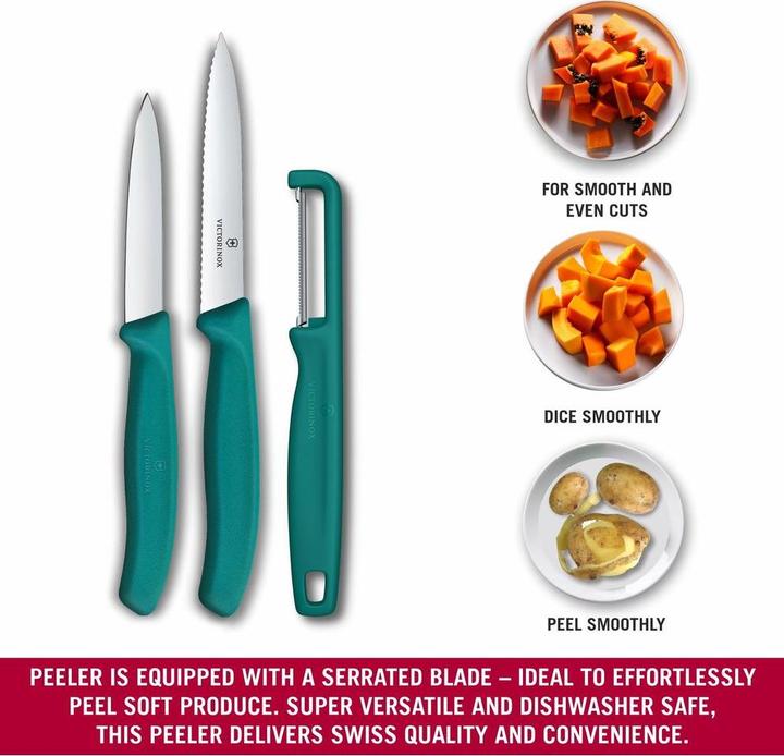 Produktbild Victorinox Gemüsemesser m.I-Sch. grün 3t (10 cm)