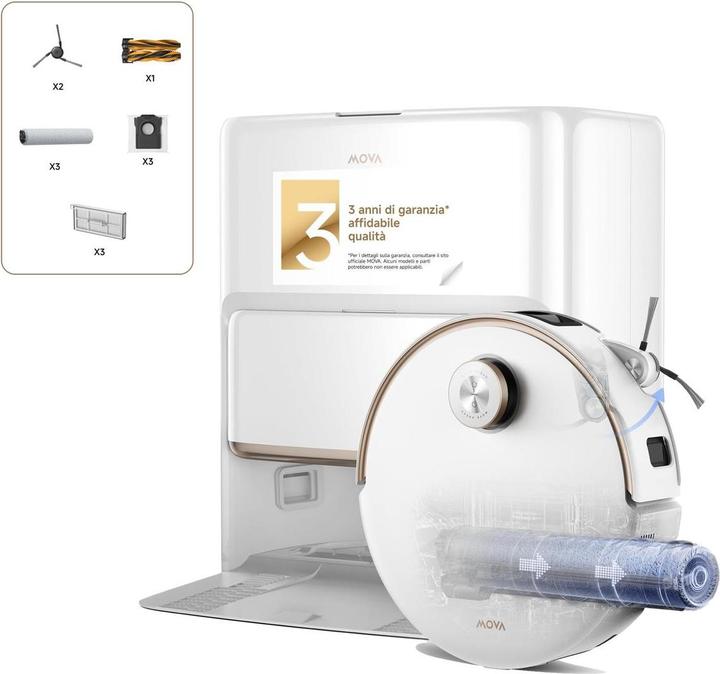 Image du produit Mova Z60 Ultra Roller Complete (28000 Pa, Rouleau d'essuyage)