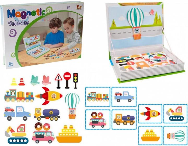 Actual product image Askato Magnetic Puzzle - Vehicles (57 pieces)