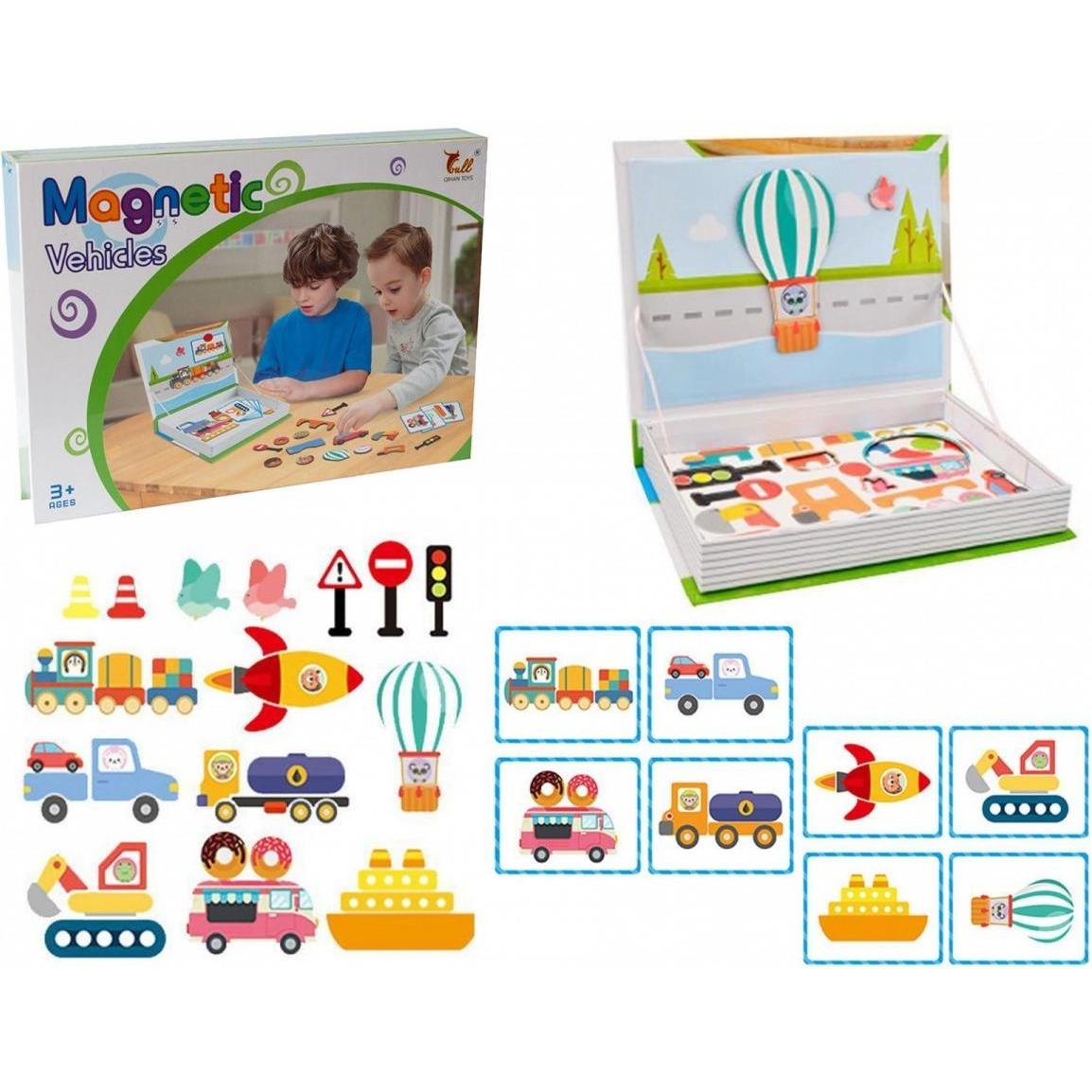 Thumbnail - Askato Magnetisches Puzzle - Fahrzeuge (57 Teile)