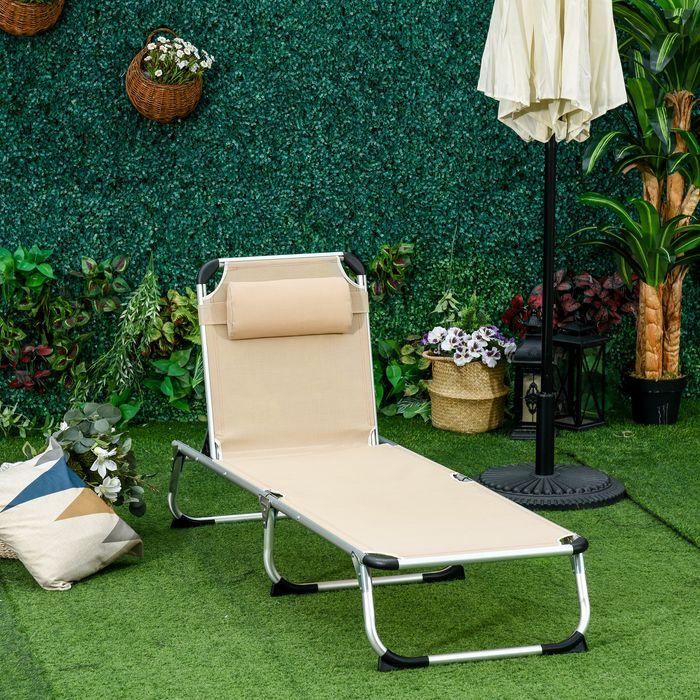Produktbild Swisshandel24 Sonnenliege Gartenliege Alu Stoffliege Relaxliege 5-fach verstellbar faltbar ergonomisch Netzstoff B (165 cm)