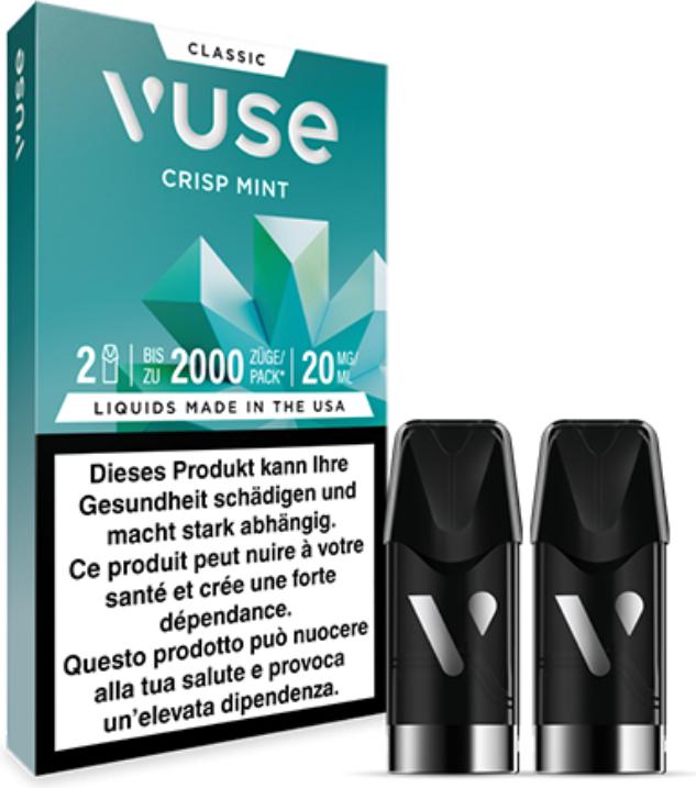 Immagine prodotto Vuse Pods 2000 Puffs - Crisp Mint I 2er Pack (Menta)
