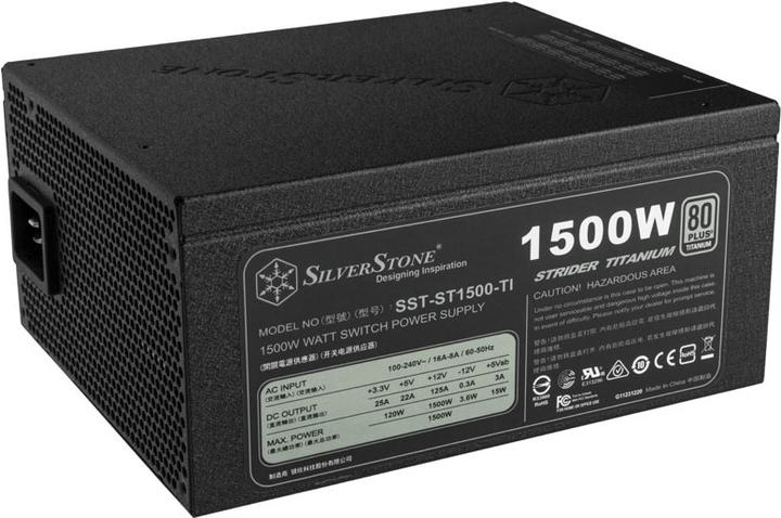 Actual product image Silverstone SST-ST1500-TI v1.1 Power Supply 80 PLUS Titanium, modular - 1500 Watt (1500 W)