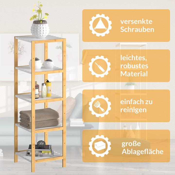 Image du produit Casaria Étagère sur pied (33 x 34 x 140 cm)