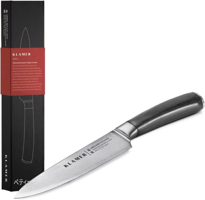 Image du produit KLAMER Couteau universel damassé 13cm (13.70 cm)