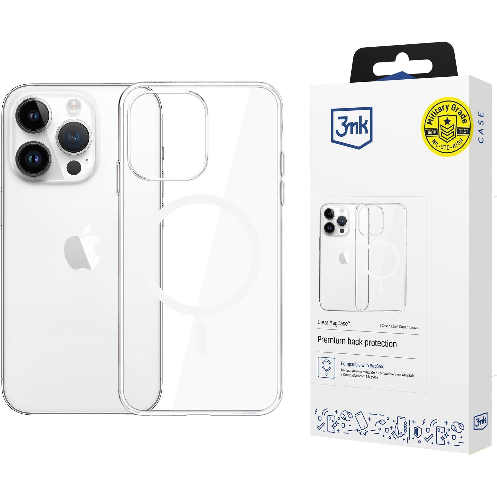 3MK Clear MagCase iPhone 13 Pro Max (Apple iPhone 13 Pro Max), Smartphone Hülle, Transparent