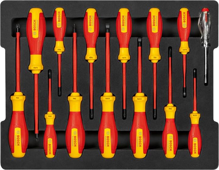 Produktbild Bosch Professional VDE-Schraubendreher-Set (Pozidriv-Kreuzschlitz (PZ), Schlitzschrauben, TX)