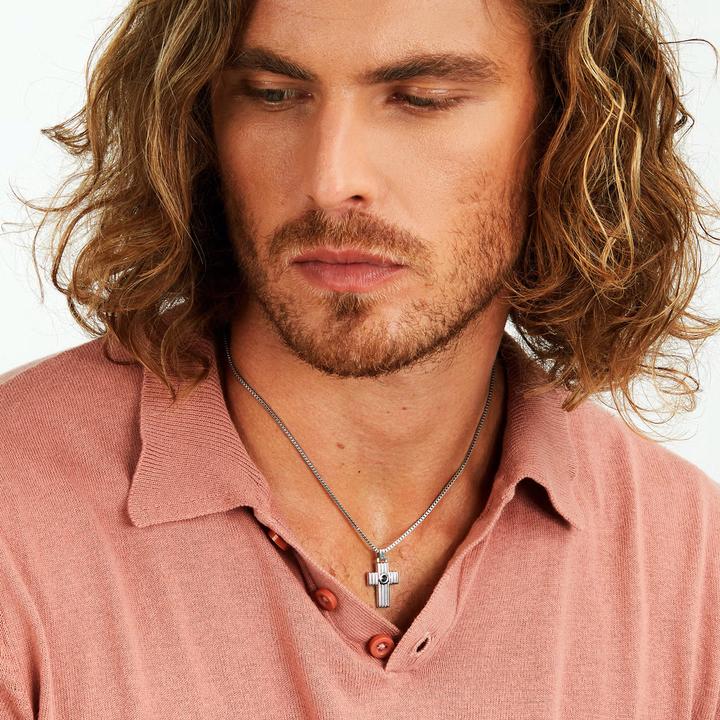 Immagine prodotto Morellato Collana da uomo in acciaio Cross Urban SABH28 (Acciaio inossidabile, 50 cm)