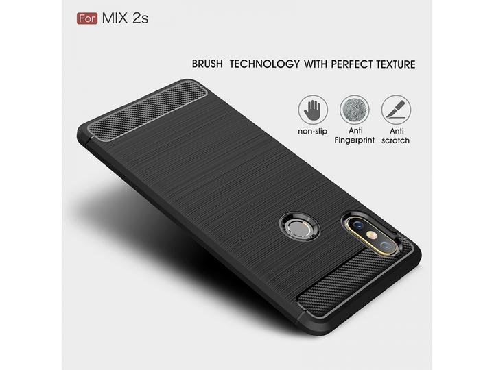 Immagine prodotto Screenguard Xiaomi Mi Mix 2S Cover Carbon Brushed Soft TPU (Mi Mix 2S)
