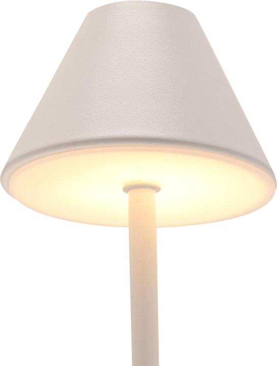 Actual product image Hestia Matt Putty White USB LED Touch Table Lamp - Medium