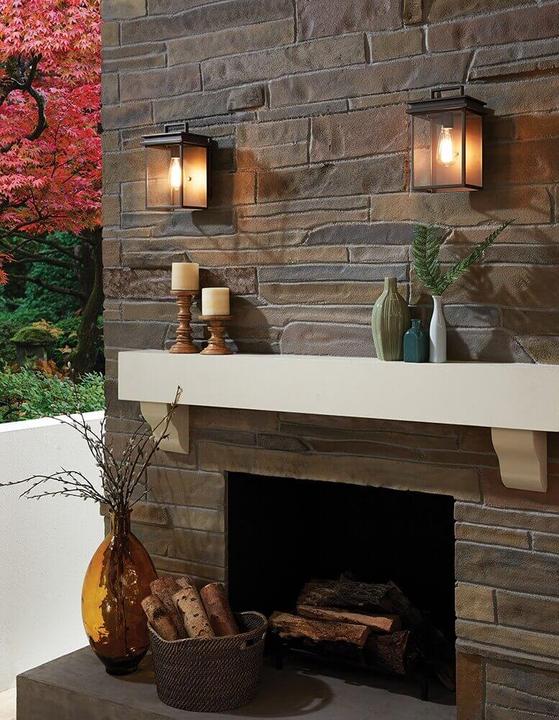 Actual product image Elstead Lighting Glenview outdoor wall light E27 31cm antique bronze IP44 (E27, IP44)