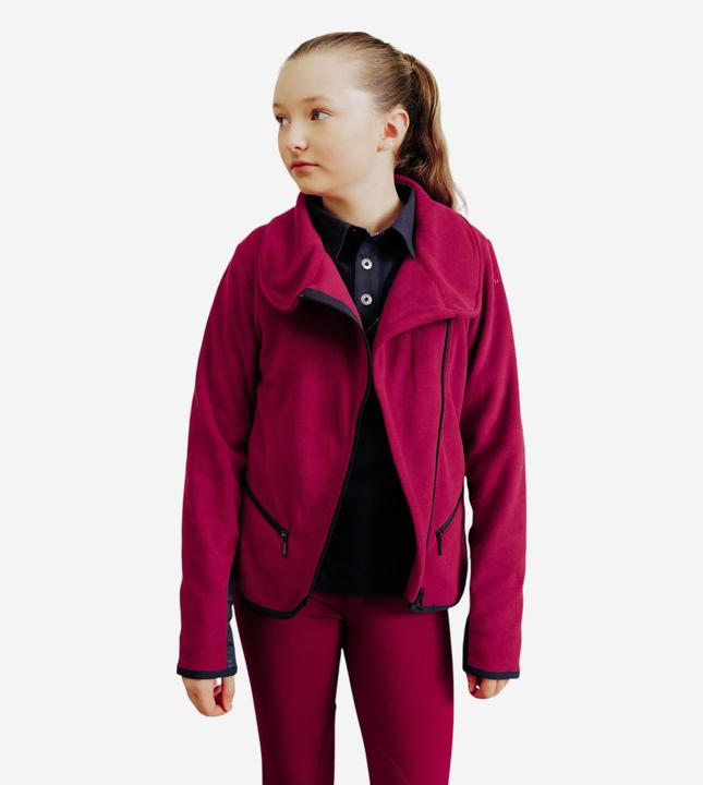 Fouganza Kids' Horse Riding Fleece 100 - Purple/Cherry