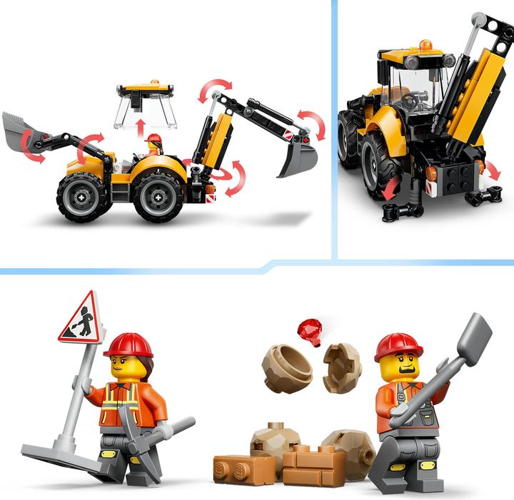 Actual product image LEGO 60480 Gelber Baggerlader