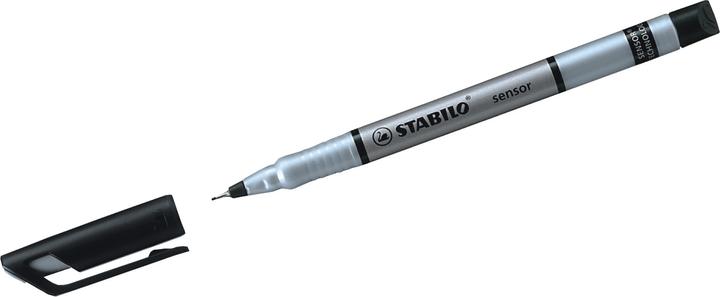 Produktbild STABILO SENSOR F Finliner mit gefederter Spitzer (Schwarz, 1 x)