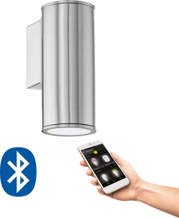 Immagine prodotto EGLO RIGA lampada da parete in acciaio inox/ (400 lm, GU10, IP44)