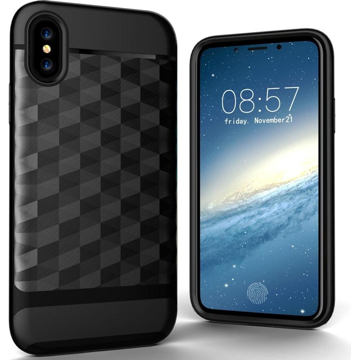 König Design Apple iPhone X Hülle Case Handy Cover Schutz Tasche Schutzhülle Bumper Schwarz (Apple iPhone X), Smartphone...