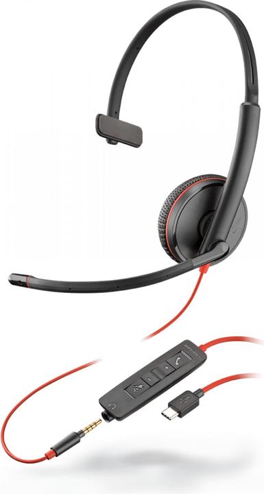 Image du produit Poly Blackwire C3215 Casque serre-tête 3 ports USB Type-C (Filaire, USB-C, Les équipes Microsoft, Skype)