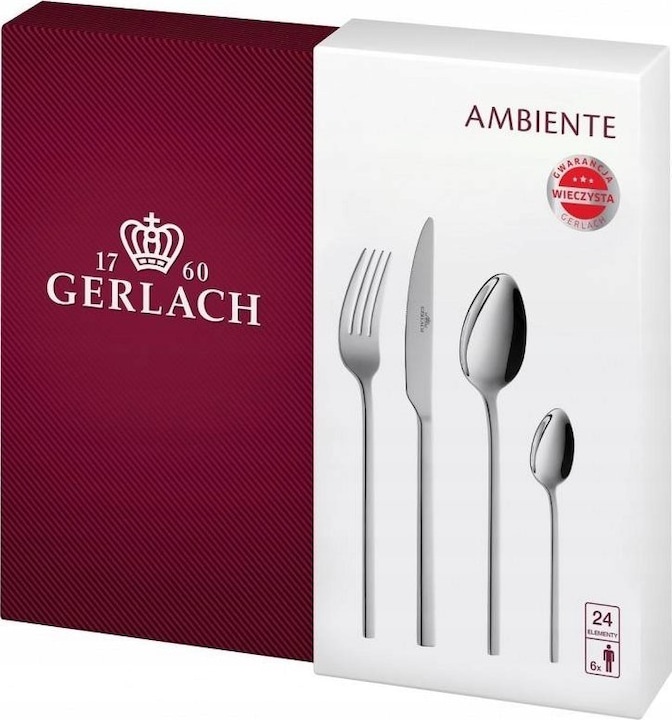 Image du produit Gerlach Set de couverts 24 pièces brillant AMBIENTE