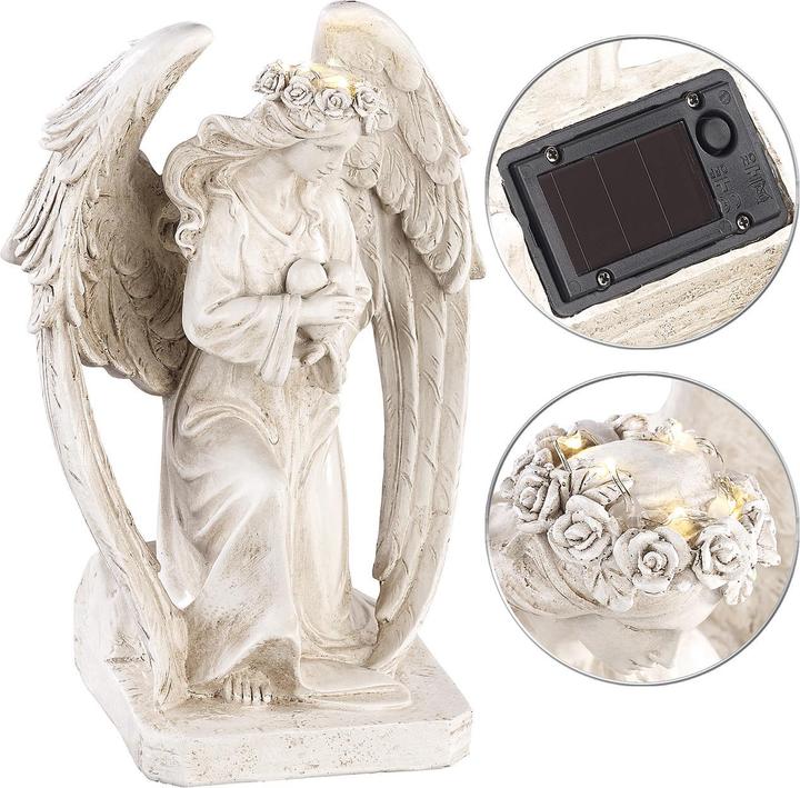 Immagine prodotto Lunartec Figura dell'angelo custode inginocchiato a LED solare (IP44)