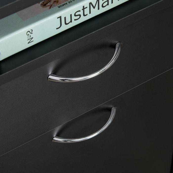 Actual product image Swisshandel24 Roll container Drawer container Container, 1 compartment, 1 shelf, 1 drawer, 40cmx3cmx60cm, black (40 x 35 x 60 cm)