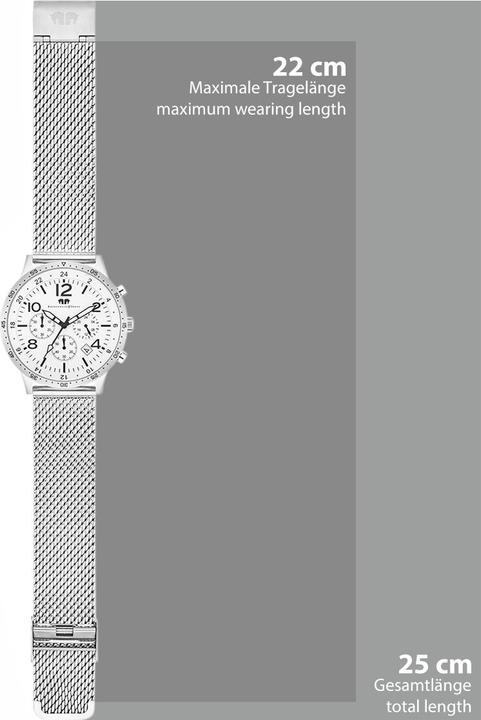 Actual product image Men's chronograph Flight Captain stainless steel silver - 34406 (Chronograph, 43.80 mm)