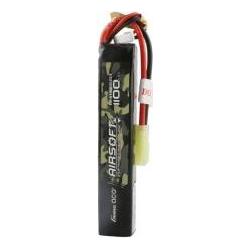Thumbnail - Gens Ace 25C 1100mAh 3S1P 11.1V Airsoft Gun Lipo Battery with mini Tamiya Plug (11.10 V, 1100 mAh)