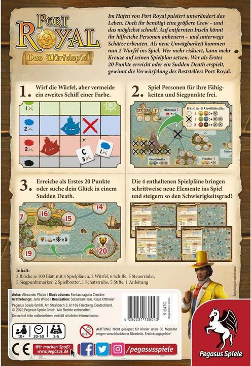 Produktbild Pegasus Port Royal - Das Würfelspiel (Deutsch, 2 - 5 Spieler)