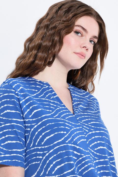 Produktbild Ulla Popken T-Shirt, Wellen, Tunika-Ausschnitt, Halbarm (42, 44)