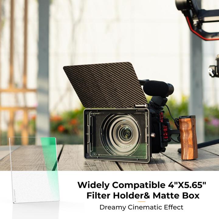Actual product image K&F Concept Square Film Filter with Matte Box, 4X5.65 in, Thickness 4.0mm, Black Mist 1/8, Coated(NANO-X series) (Black Mist Filter, 101.60 mm)