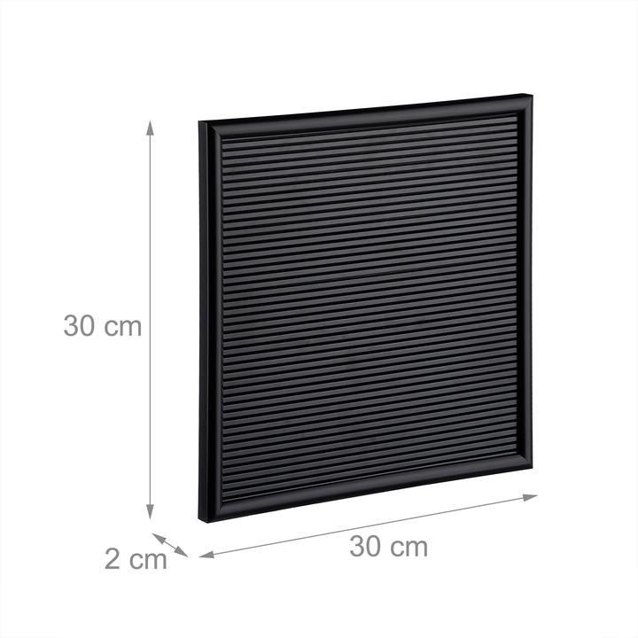 Actual product image Relaxdays Letter Board (Blackboard, 30 x 30 x 2 cm)