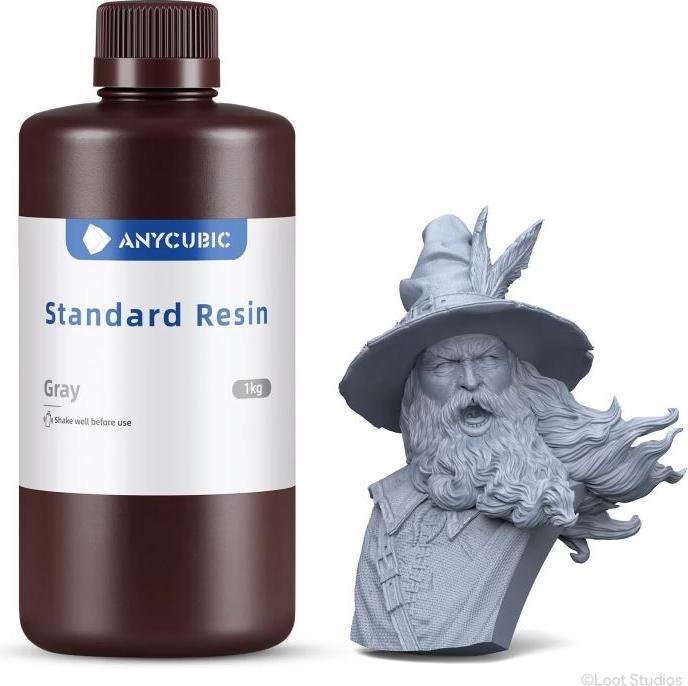 Actual product image Anycubic Normal UV Resin Grey 1kg (Grey, 1000 g)