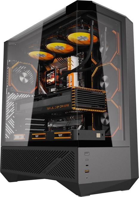 Darkflash Tech Darkflash DY460 computer case (Black) + 4 ARGB fans (ATX, mATX, Mini-ITX)