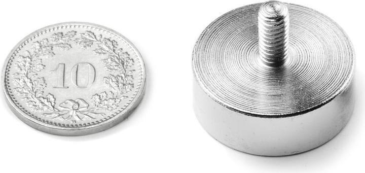 Actual product image Supermagnete Pot magnet with threaded stud (1x)