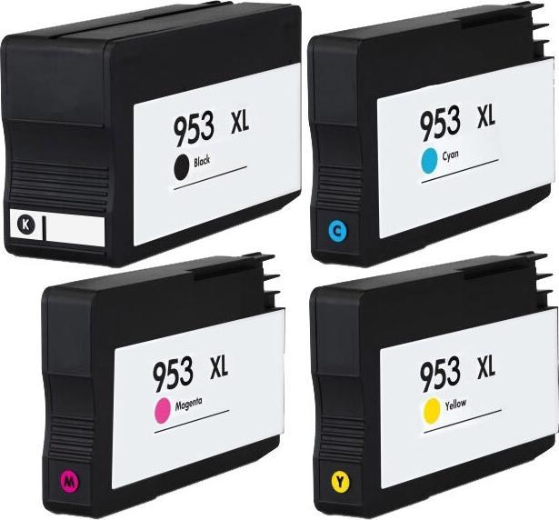 Druckfuxx 4x TINTE für HP 953XL OfficeJet Pro 8210 8218 8710 8715 8716 8720 8725 8730 8740