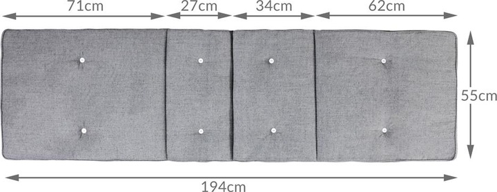 Immagine prodotto Detex Cuscino per Lettino prendisole 194x55x5cm (194 x 55 x 5 cm)
