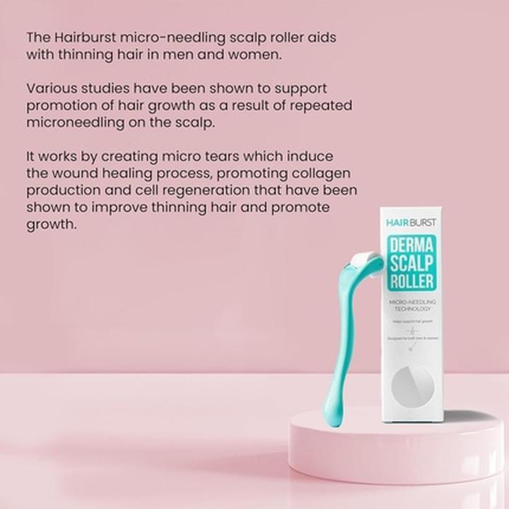 Actual product image Hairburst Premium microneedling roller for hair growth