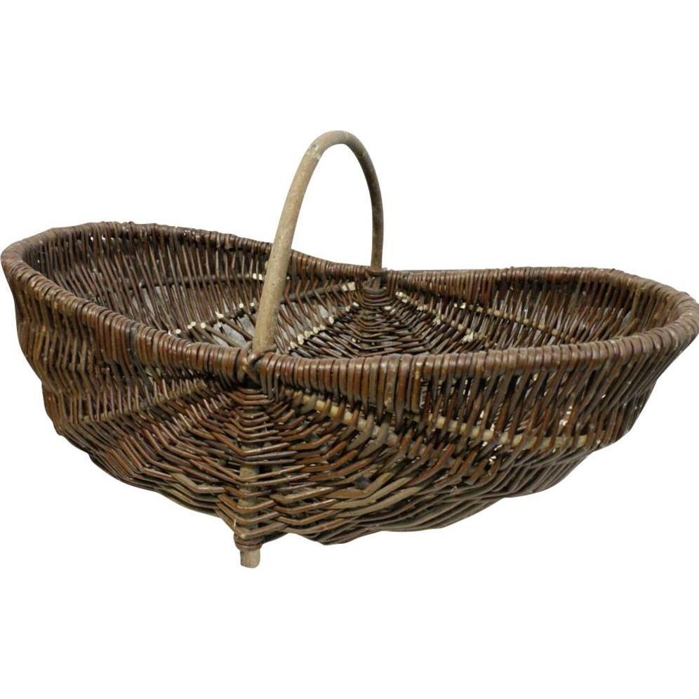 Siena Garden, Compostiera + sacco da giardino, Cestino in vimini M, 55x29x24 cm