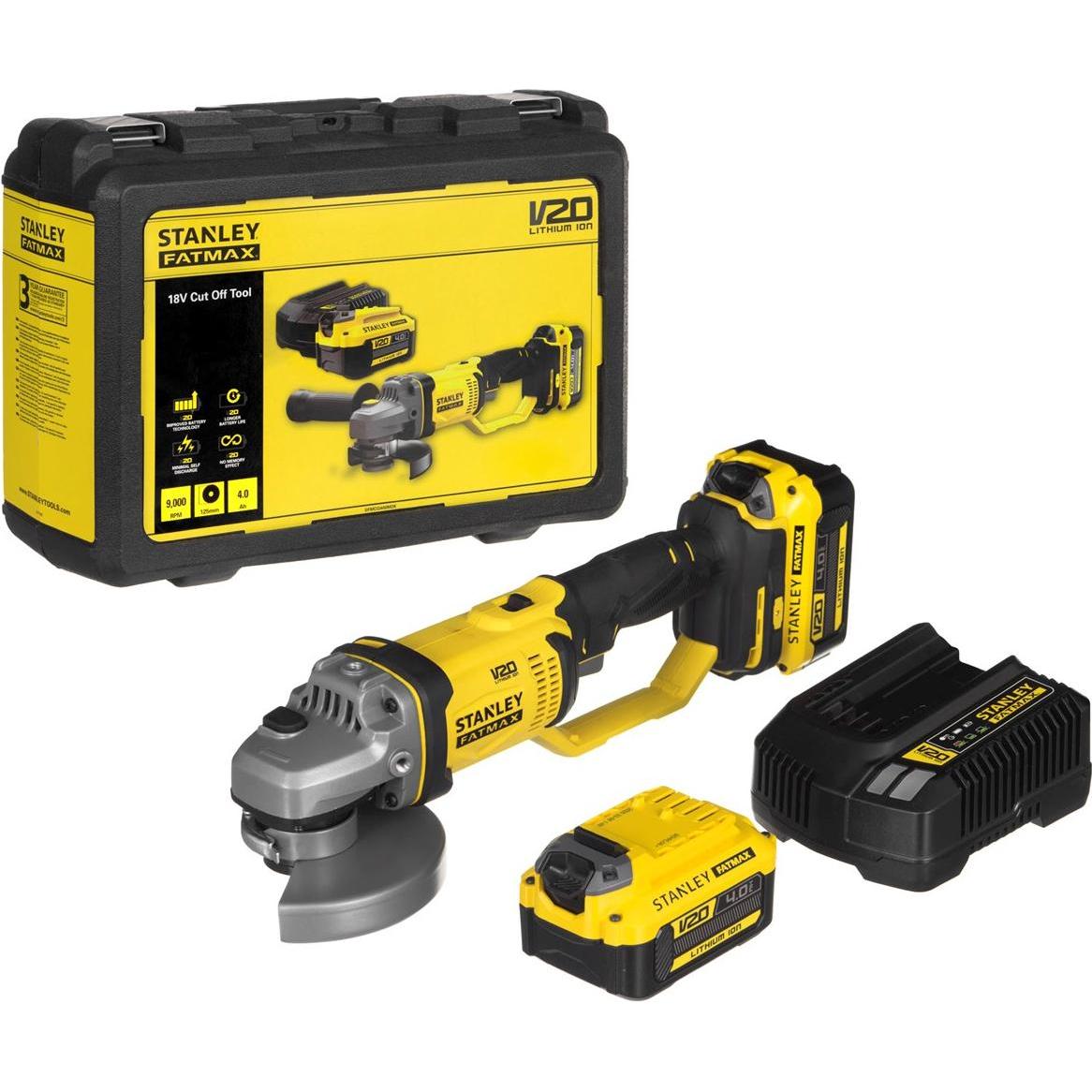 Stanley, Winkelschleifer, angle grinder 125mm 18V V20 2x4,0Ah SFMCG400M2K (125 mm)