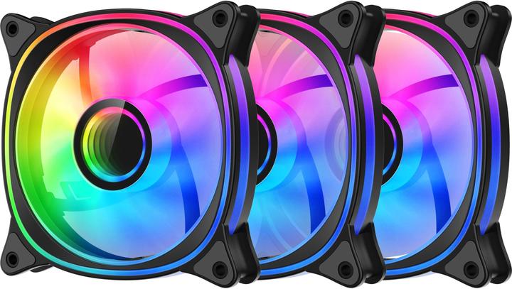 LC-Power Geh?usel?fter 3x120mm schwarz,ARGB,4Pin PWM (120 mm)