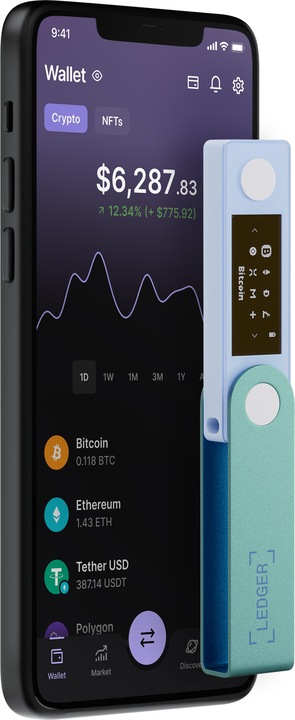 Produktbild Ledger Nano X Pastel Green (Ripple, Bitcoin, Litecoin, Cardano, TRON, Bitcoin Cash, Ethereum Classic, Ether, Stellar, Monero, Dogecoin)