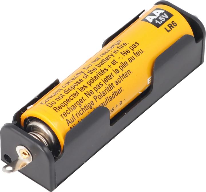 Produktbild AccuCell Batteriehalter für 1x Mignon AA LR6 Batterie, Akku