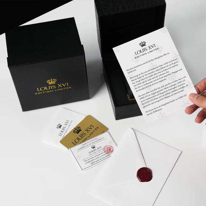 Actual product image Louis XVI LXVI1097 Palais Royale Arabic Chronograph Men's Watch 43mm 10ATM (Chronograph, 43 mm)